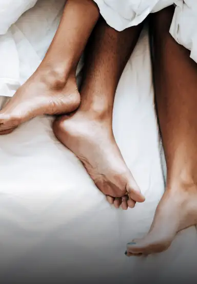 cuddling couple